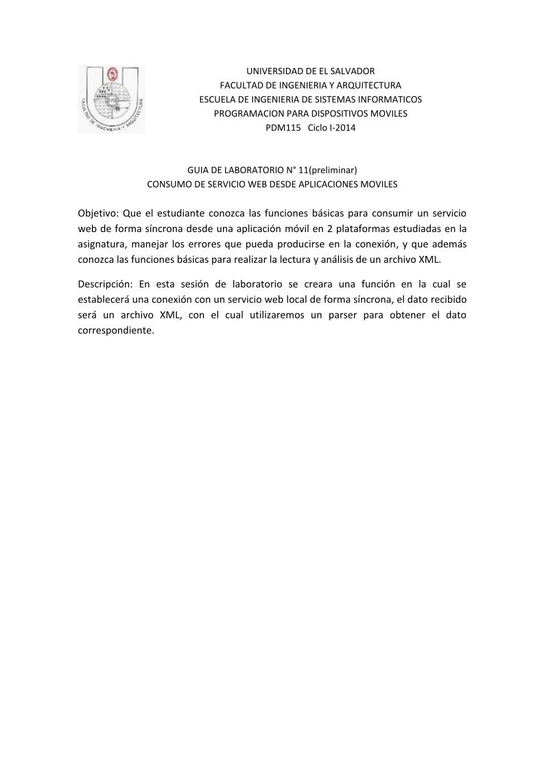 Imágen de pdf Consumo de servicio web desde aplicaciones móviles - guia lab11